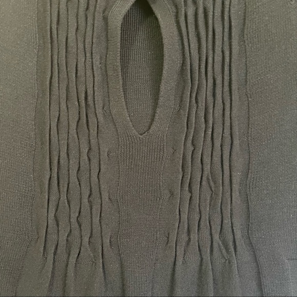 ARMANI EXCHANGE| 70% Silk/30% Cotton Y2K High neck cap sleeve sweater dress EUC - Picture 6 of 8